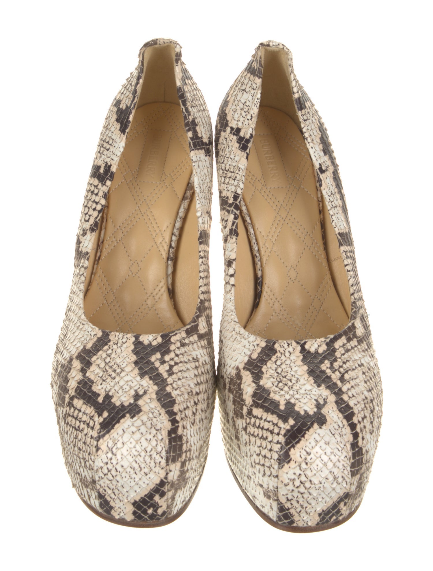 Burberry Snakeskin Animal Print Pumps